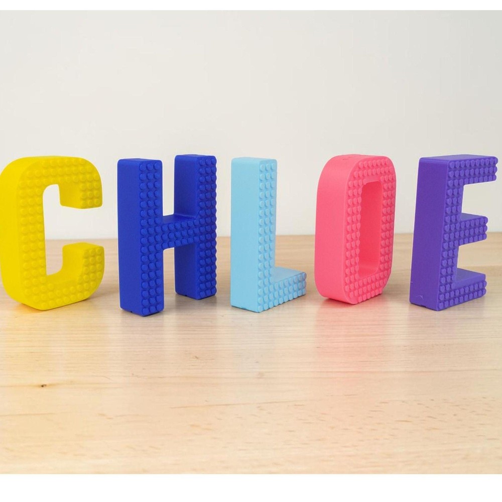 Custom 3D Brick Name Sign – Personalized Large Building Block Letters – Bday