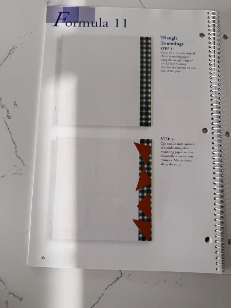 Creative Memories Fast Formulas Third Edition w/Journaling Box Section Layouts