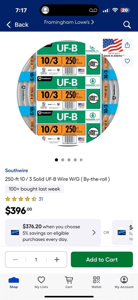 10/3 uf-b Southwire