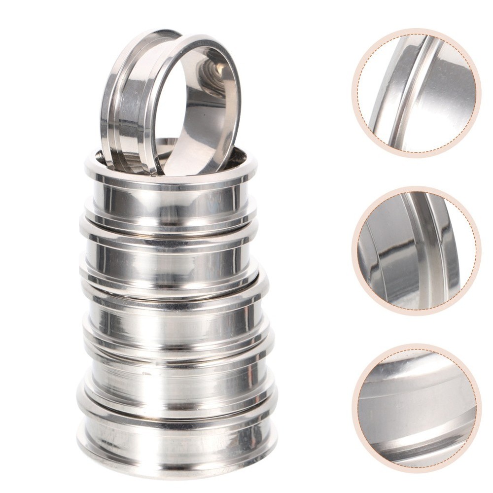 18pc Blanks Grooved Plain Finger Stainless Steel Finger Making