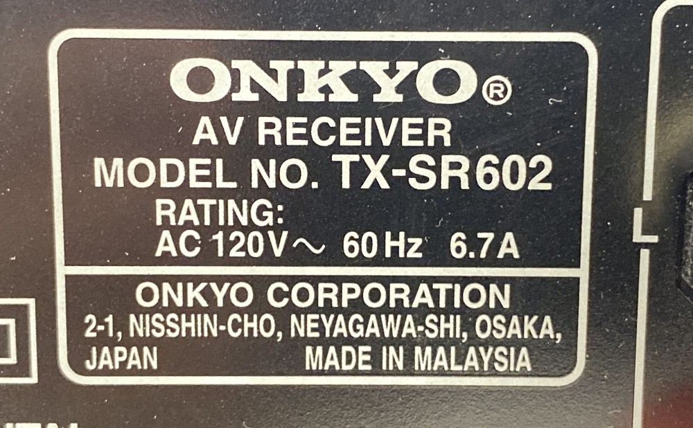 Onkyo AV Receiver TX-SR602