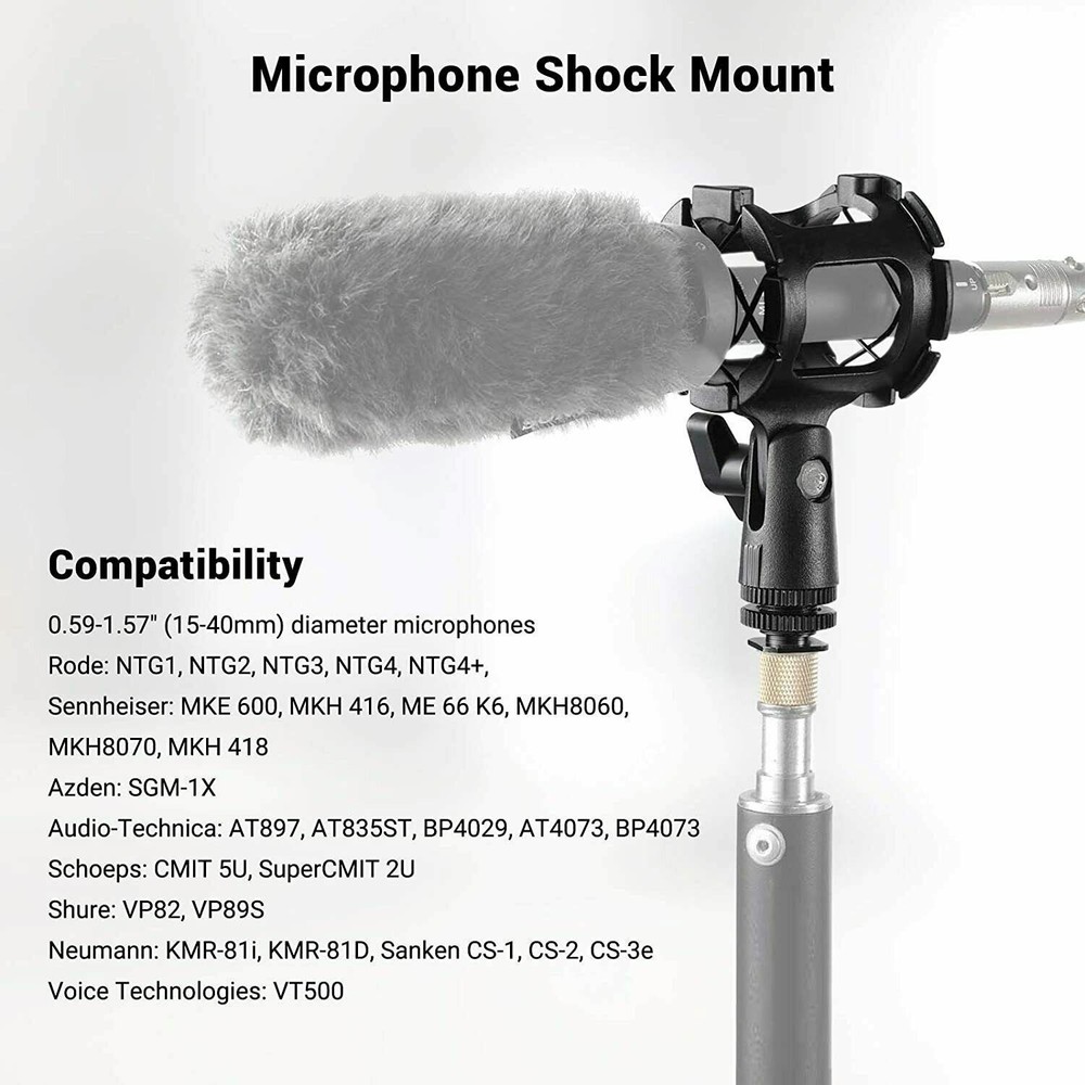 SmallRig Microphone Shock Mount w/Cold Shoe for Camera Shoe Adapter-1859