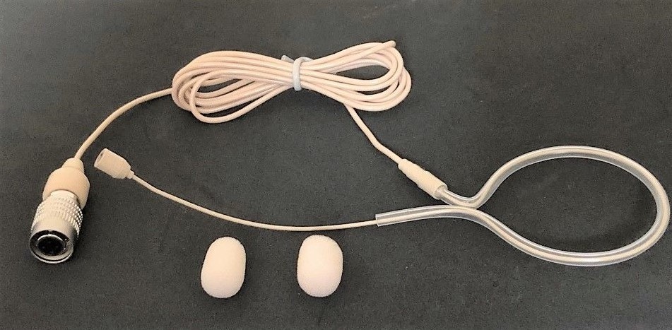 Single Earhook Headset Microphone w/ 4 pin mini XLR for Audio Technica Wireless