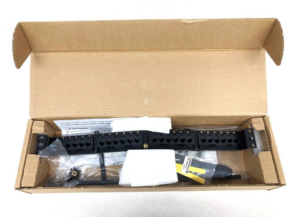 Ortronics OR-PHA6AU24 Clarity Cat6a Angled Patch Panel, 24 Port, New!