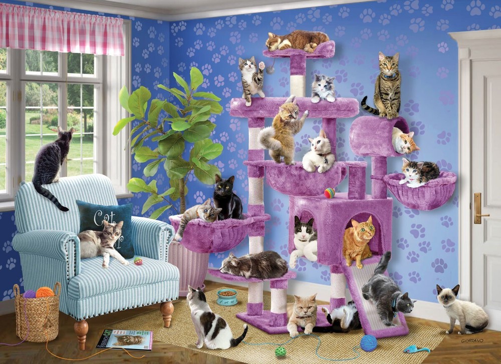 Cat Tree 300 Piece Jigsaw Puzzle Eurographics New