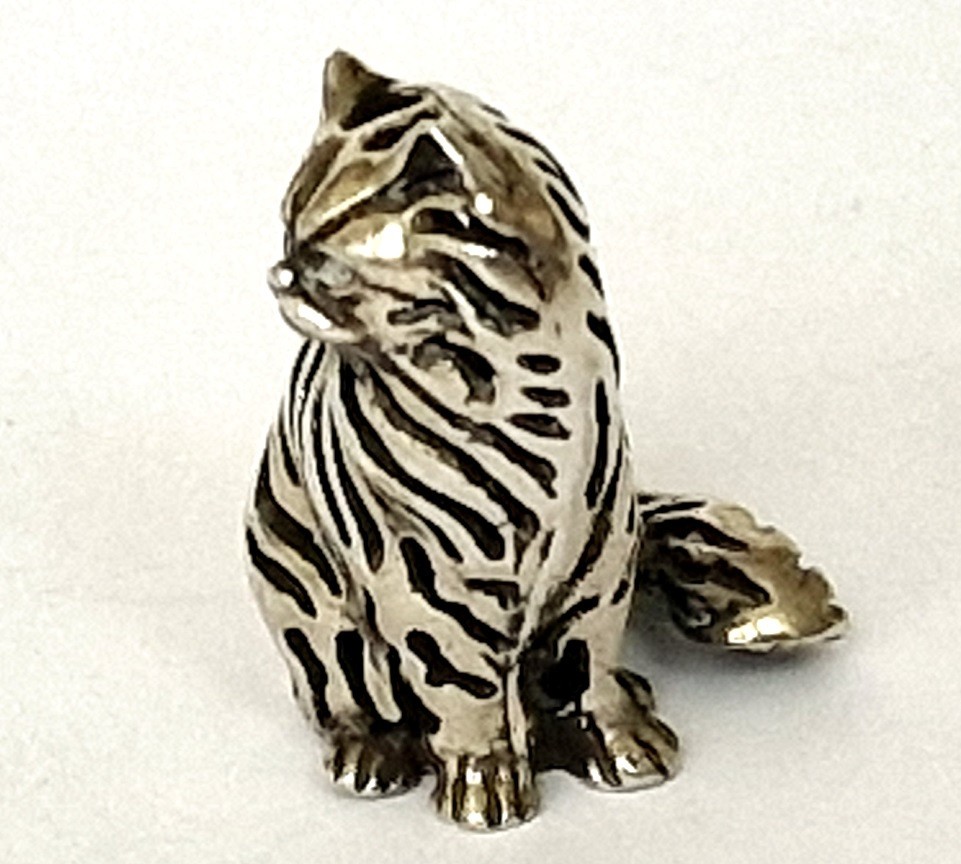 Decorative Figure Cat 800 Silver Z520