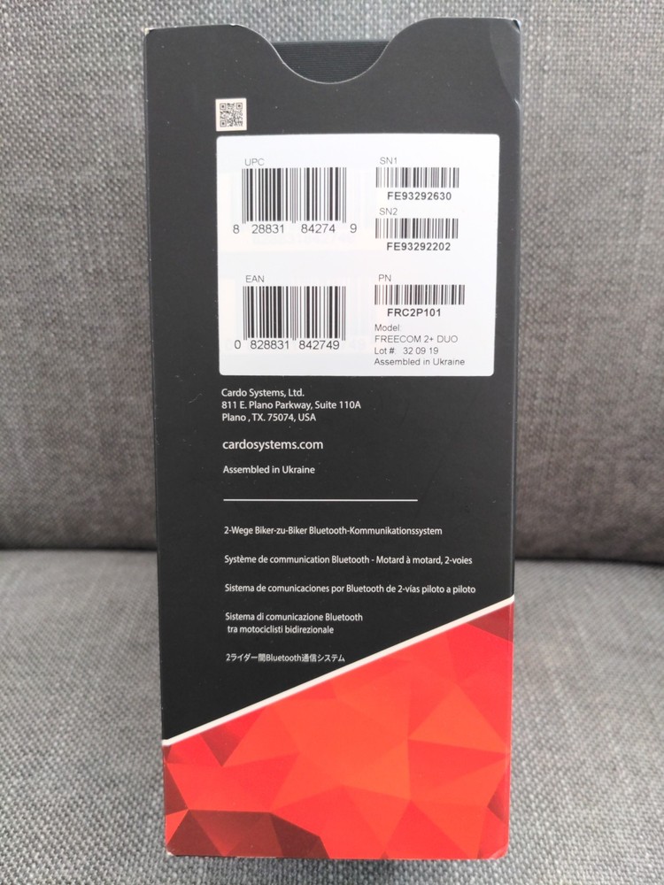 Cardo Freecom-2 Duo Bluetooth Communication System OPEN BOX!