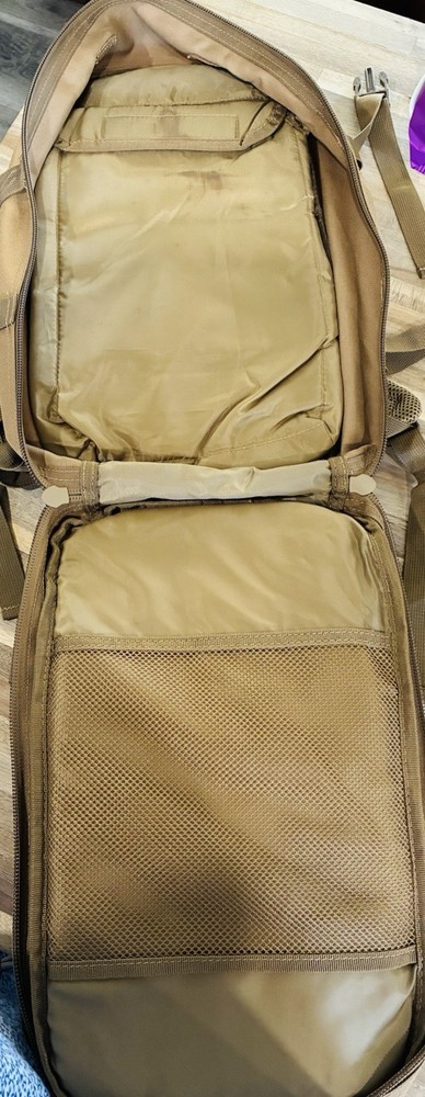 GLOCK Tactical Backpack Brown Nylon Zip Buckle Closure Adjustable Straps