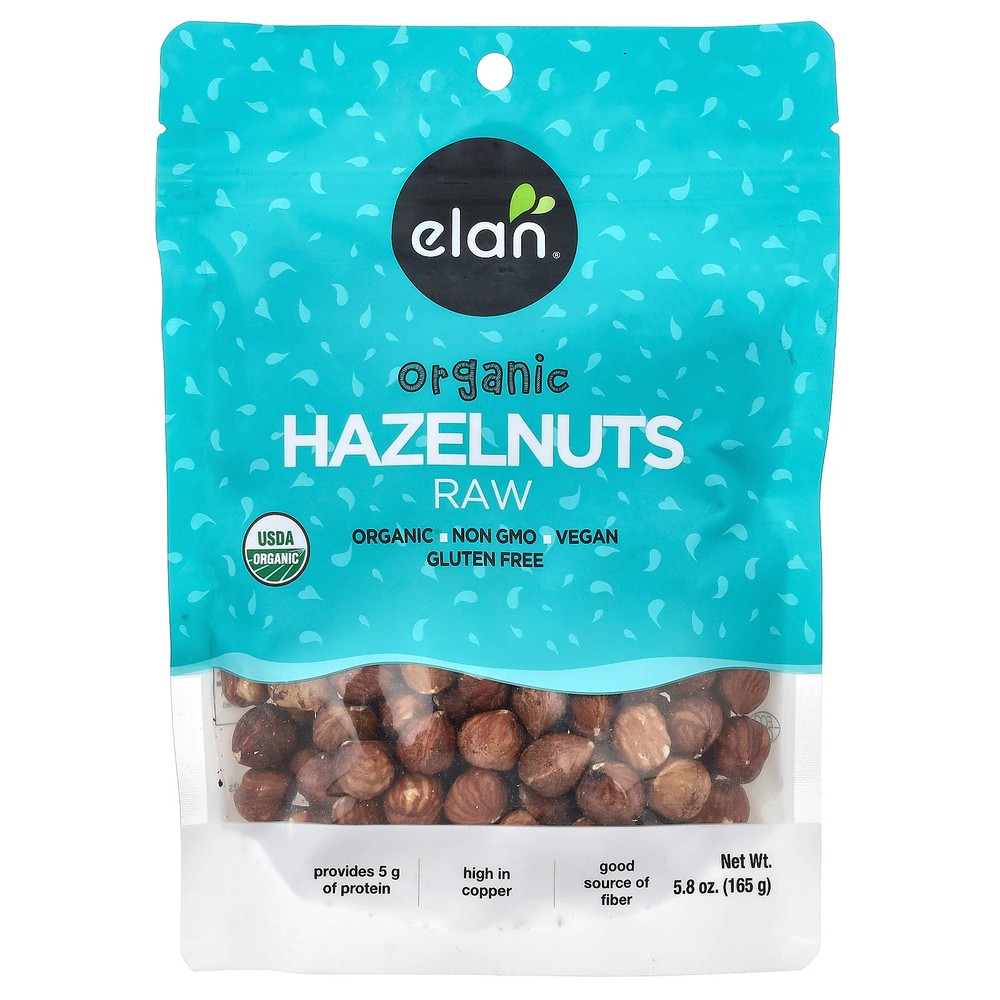 Organic Hazelnuts, Raw, 5.8 oz (165 g)