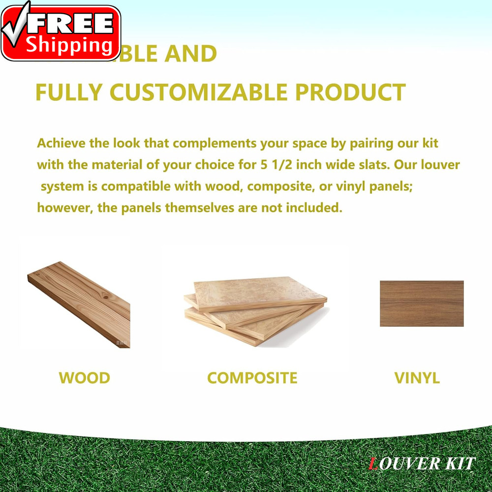 Louver Bracket Kit, Deck Sunblind System, Shutters Hardware System for Windows G