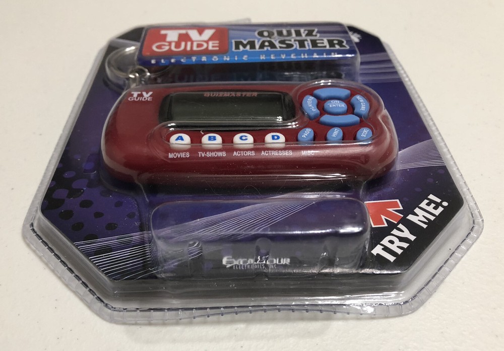 New Excalibur Electronics TV Guide Quiz Master Electronic Keychain, Model: TV40