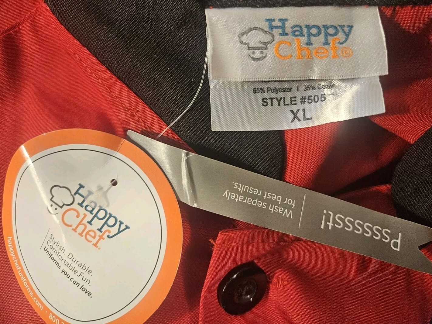 Happy Chef Mcdonalds Signature Lightweight Chef Coat 505 Size XL