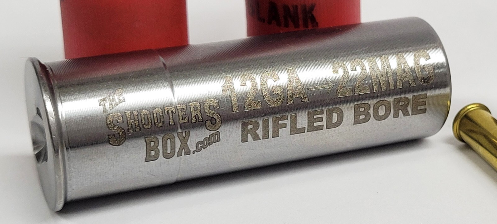 12GA to 22 Magnum RIFLED BORE - Shotgun Adapter - Stainless - Free Ship & Case!