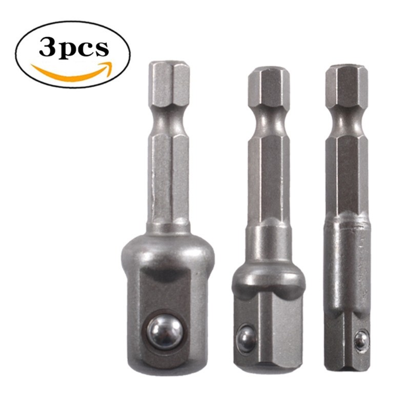 Impact Grade Socket Adapter 3 Pcs 1/4" 3/8" 1/2" Drive Socket DIY Gift for Men