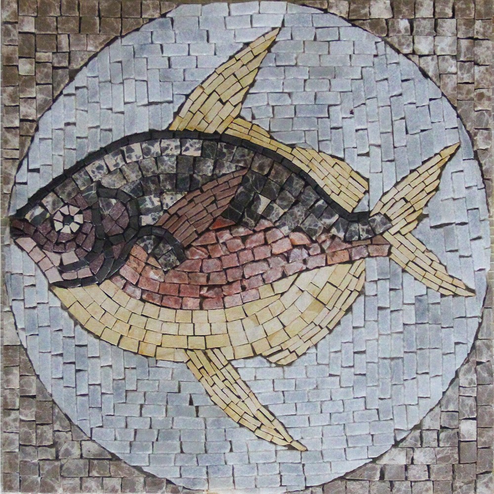 Fish Square Tile Art Mosaic Home Decoration