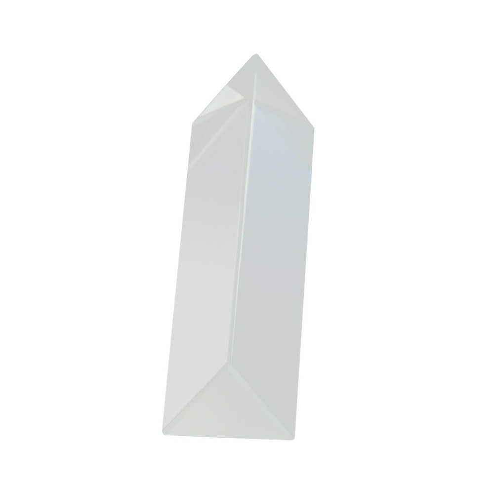 New 9cm Optical Glass Triple Triangular Prism Physics Teaching Light Spectrum A