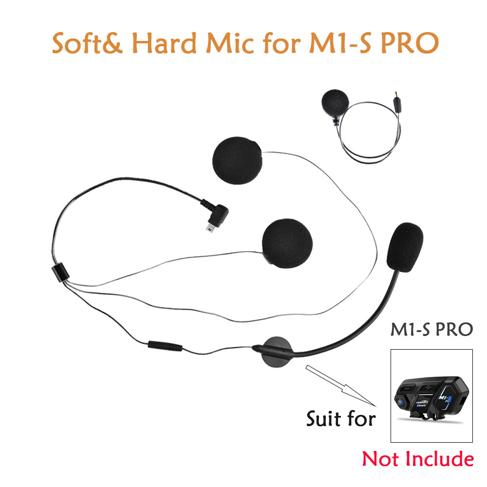 FODSPORTS M1-S Pro Accessory Motorcycle Intercom Soft & Hard Mic Headset Speaker