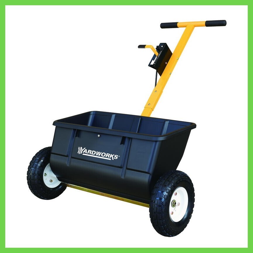 Heavy Duty 75 lb Classic Drop Spreader Seed Granular Fertilizer Push Hopper Tool
