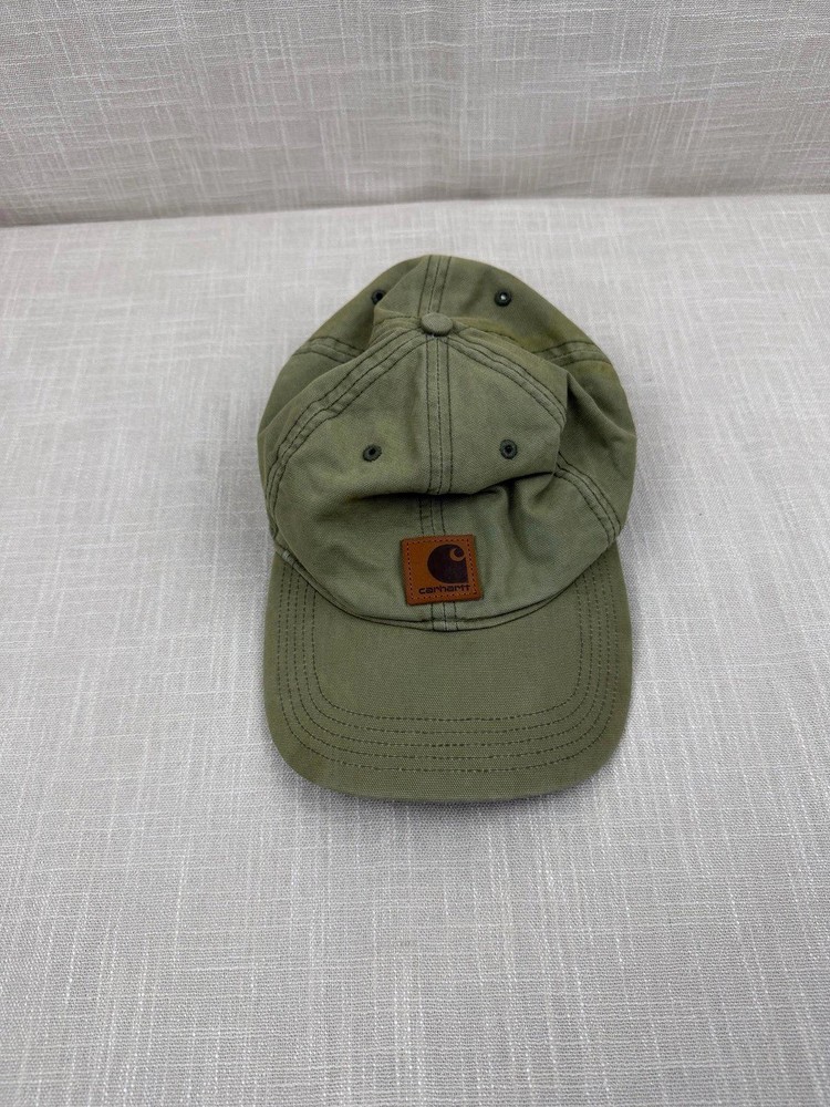 Carhartt Olive Green Cotton Baseball Cap