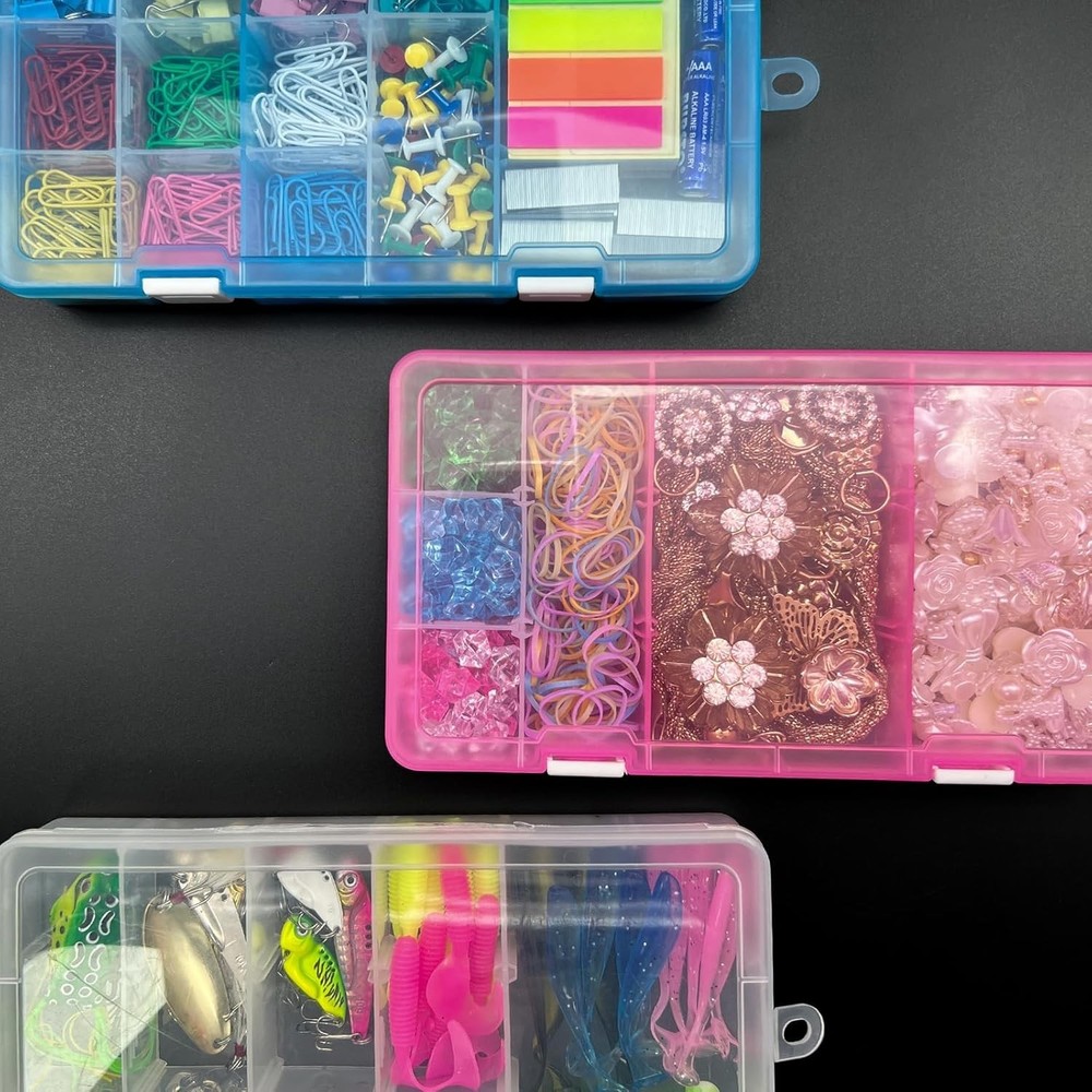 Plastic Organizer Container Storage Box Adjustable Divider Removable Grid Com...