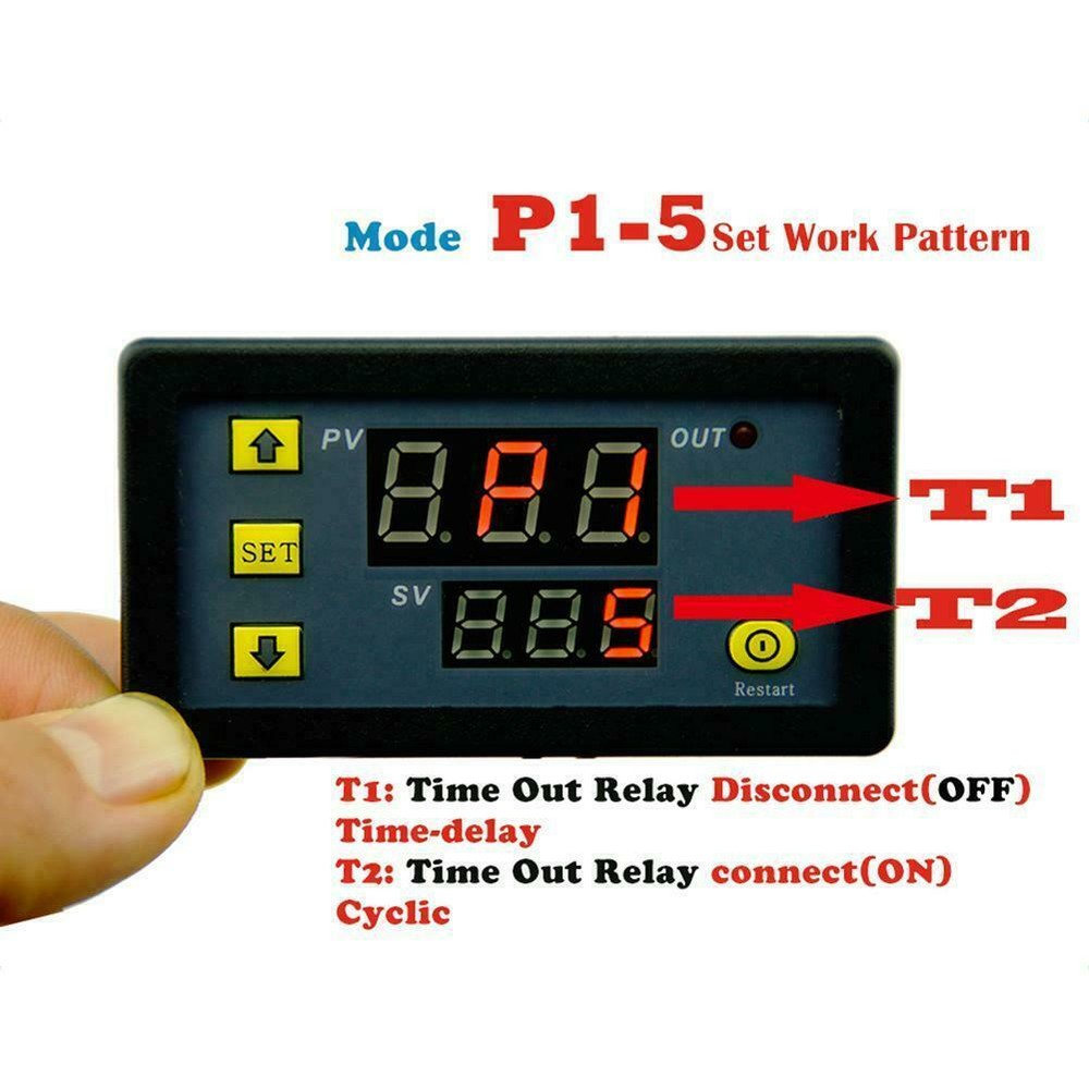 AC 110V 220V Timer Cycling Module Digital Display Time Delay Relay Timing Switch