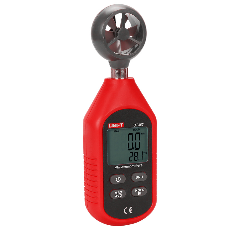 Mini Anemometer Air Flow Wind Speed Meter Temperature Tester 2in1