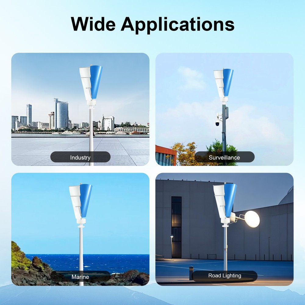 Vertical Axis Wind Turbine Generator 12V with Controller Home Windmill Kit 100W
