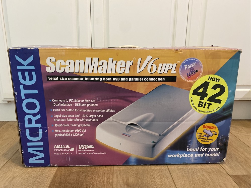 Microtek ScanMaker V6UPL Flatbed Scanner w/ AC Adapter
