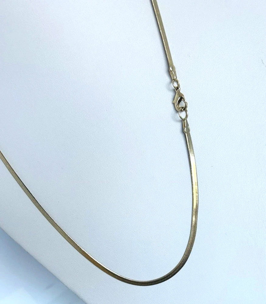 Lovely goldplated flat link chain necklace 24"