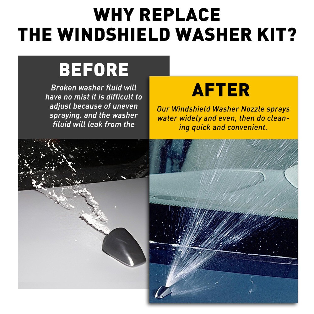 WINDSHIELD WASHER FLUID NOZZLE SPRAY JET SPRAYER FOR 2005-16 JEEP GRAND CHEROKEE