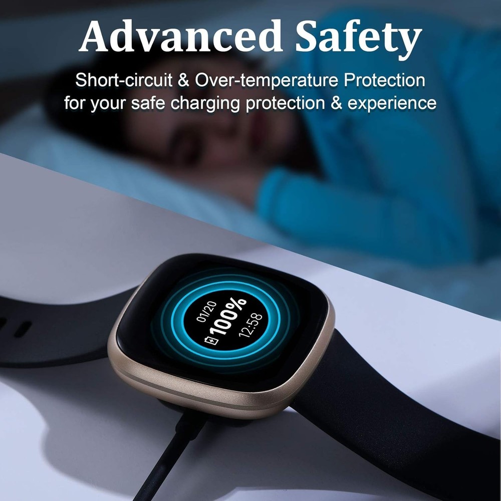 Compatible USB Charging Cables for Fitbit Sense & Versa 4