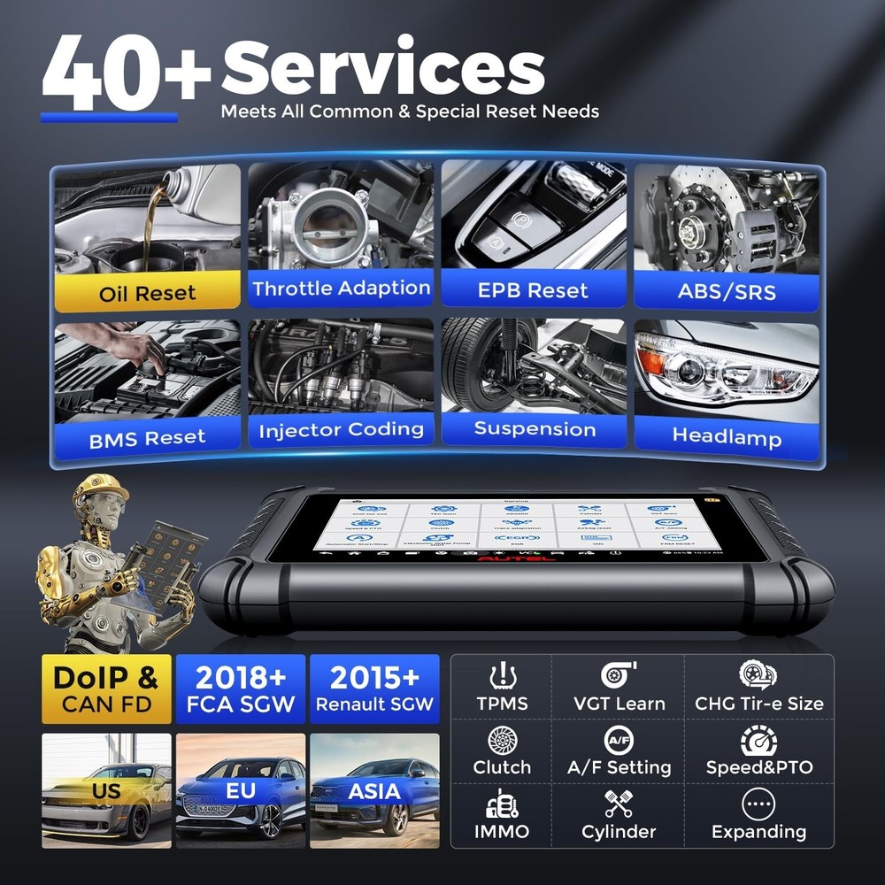 Autel MaxiCheck MX900TS MK900TS TPMS Programming BiDirection Scanner 40+ Service