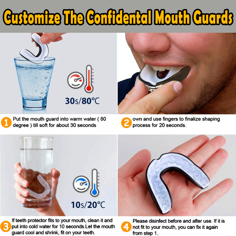 Sports Mouth Guard For MMA Football Basketball Boxing Teeth Protector Gym W/case