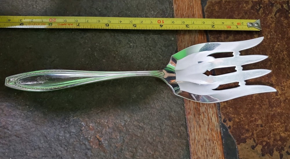 ✔️ANTIQUE c1915 WEBSTER II PATTERN SILVERPLATED CAKE 🥮 OR MEAT🥩 SERVING FORK