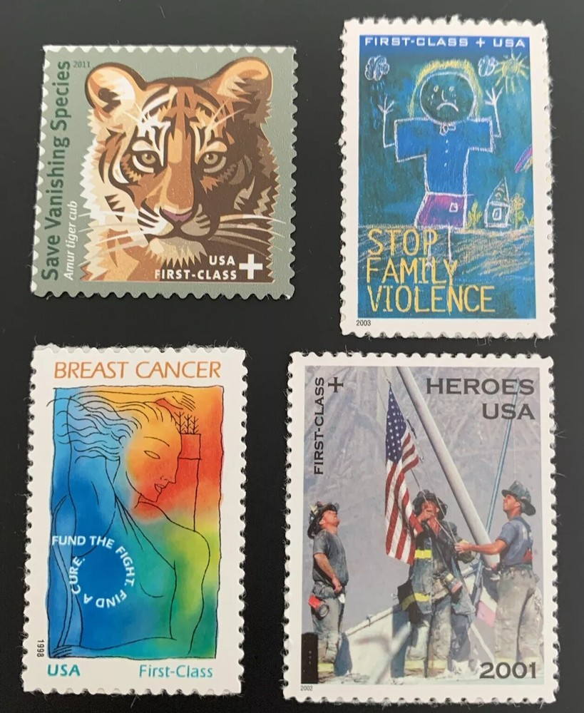 US,  B1-B4 , semi Postal stamps, 1998-2003, MNH