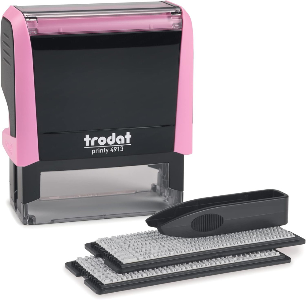 Printy 4913 Self-Inking Do It Yourself (DIY) 5 Line Personalized Custom Message