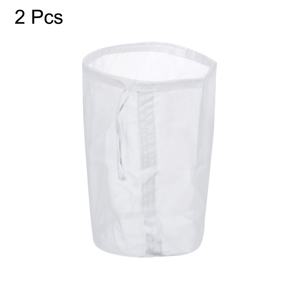 160 Mesh Paint Filter Bag 5.9" Dia Nylon Strainer with Drawstring 2Pcs