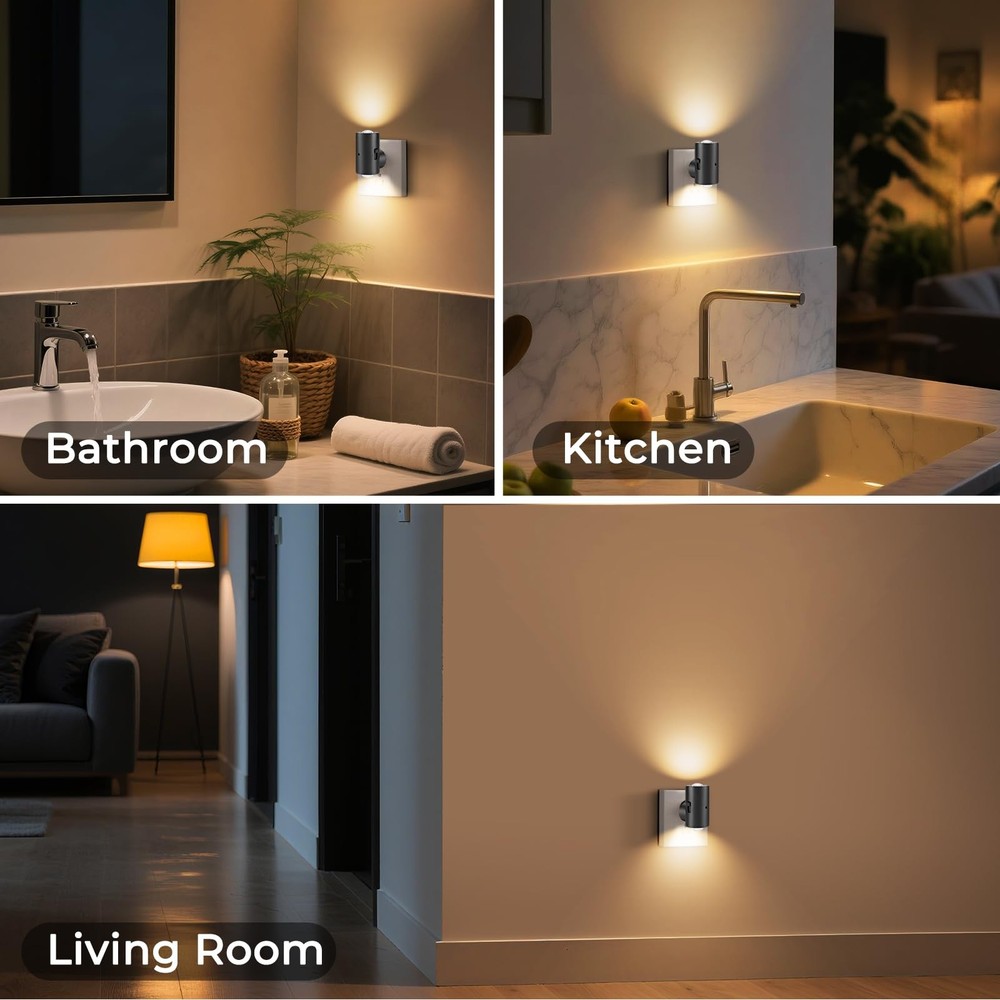 LED Night Lights Plug into Wall,Dimmable in Compact, Warm White