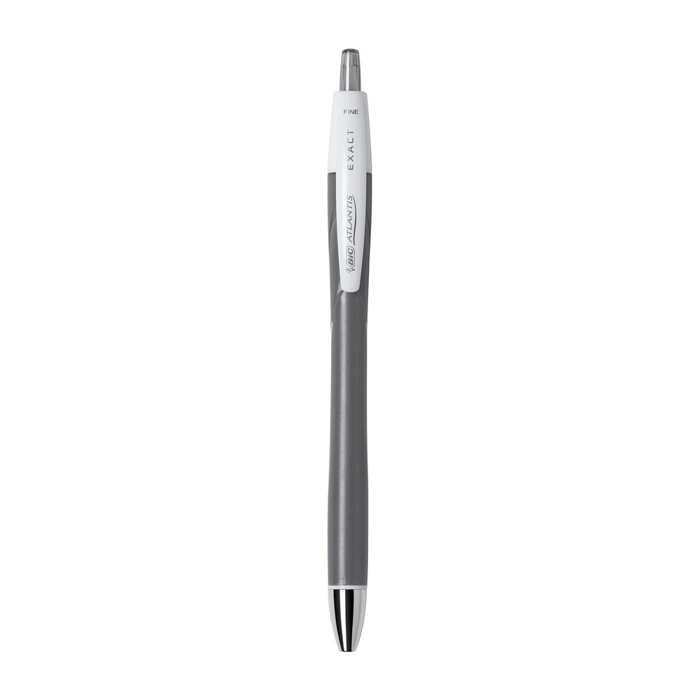 Atlantis Exact Retractable Ball Point Pen, Black, 12 Pack