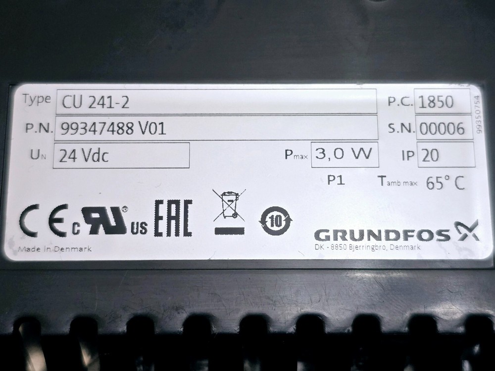 GRUNDFOS CU 241-2 CONTROL UNIT 99347488 V01 (NEW OPEN BOX)