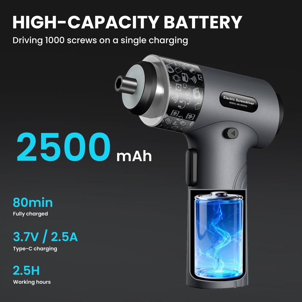 ANXTECH Cordless Electric Screwdriver Set with 32 Bits Mini Electric Tool Kit