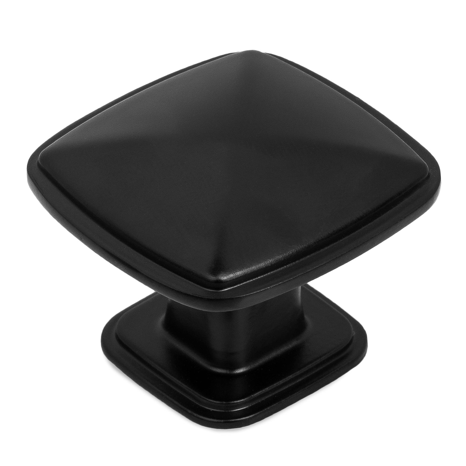 Black Square Kitchen Cabinet Knobs - 25 Pack of Drawer Handles Hardware