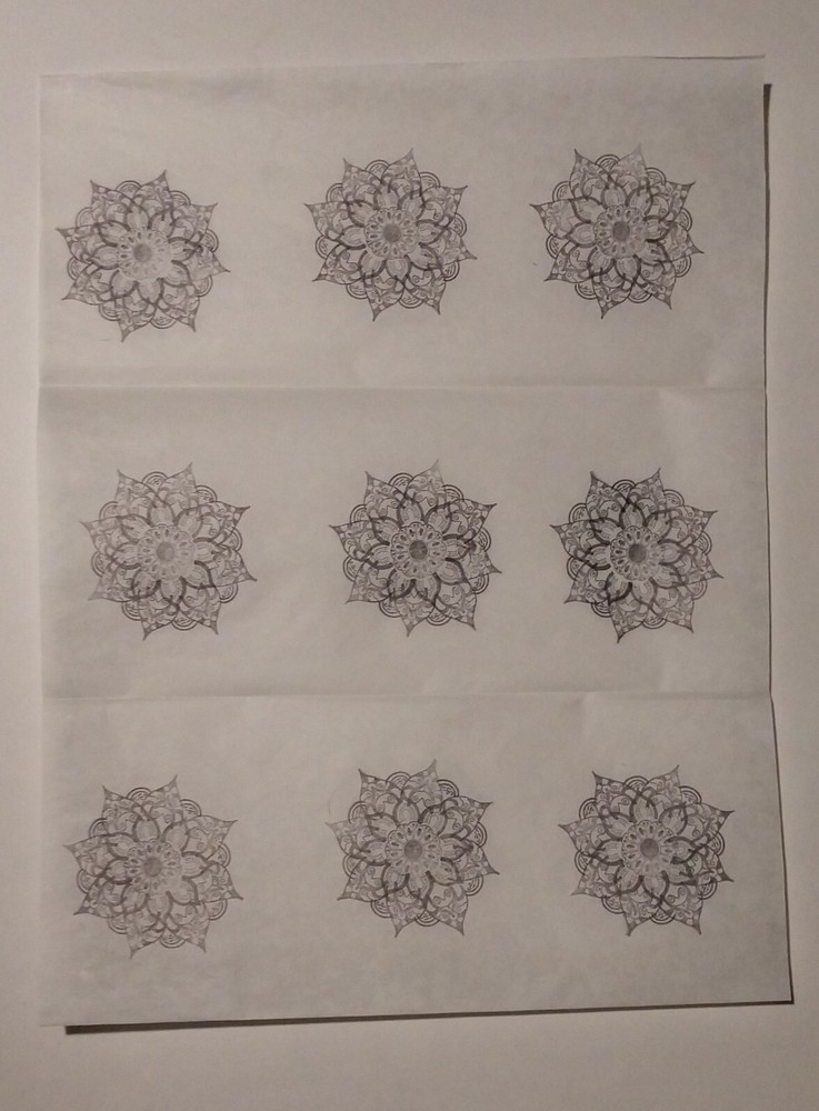 Mandalas on Collage Paper 9 pc