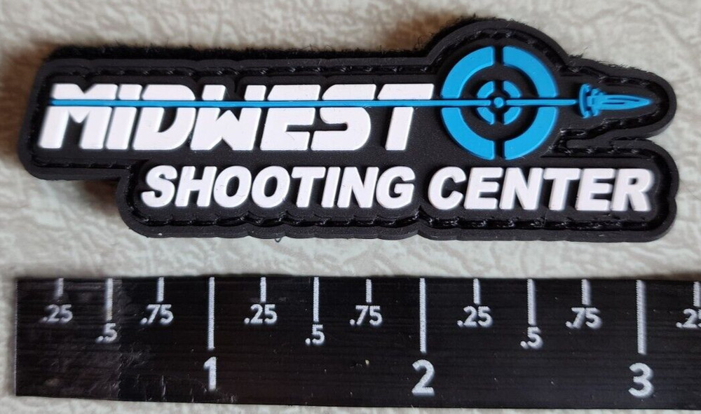 Midwest Shooting Center PVC Morale Patch Hook Loop Back Shot Show
