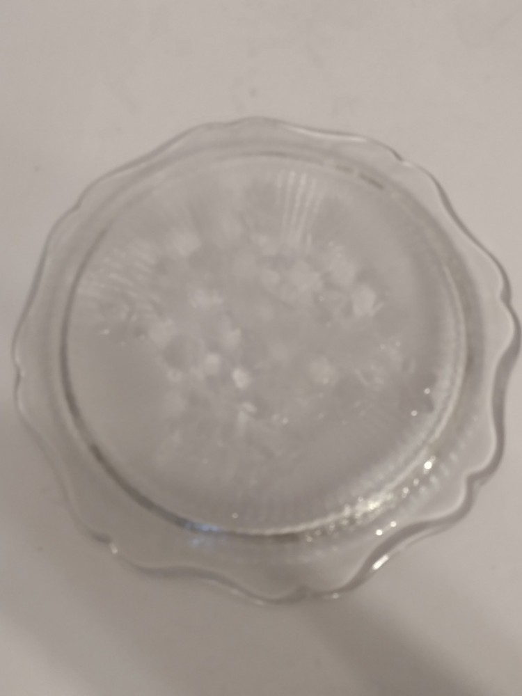 Jeannette Iris And Herringbone Clear 9 1/2” Plate