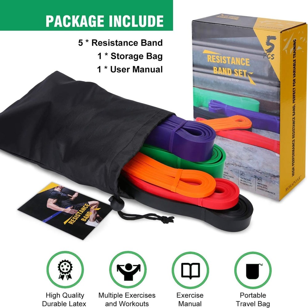 Resistance Bands, Pull Up Assist Bands - Workout Bands, Eexercise Bands for W...