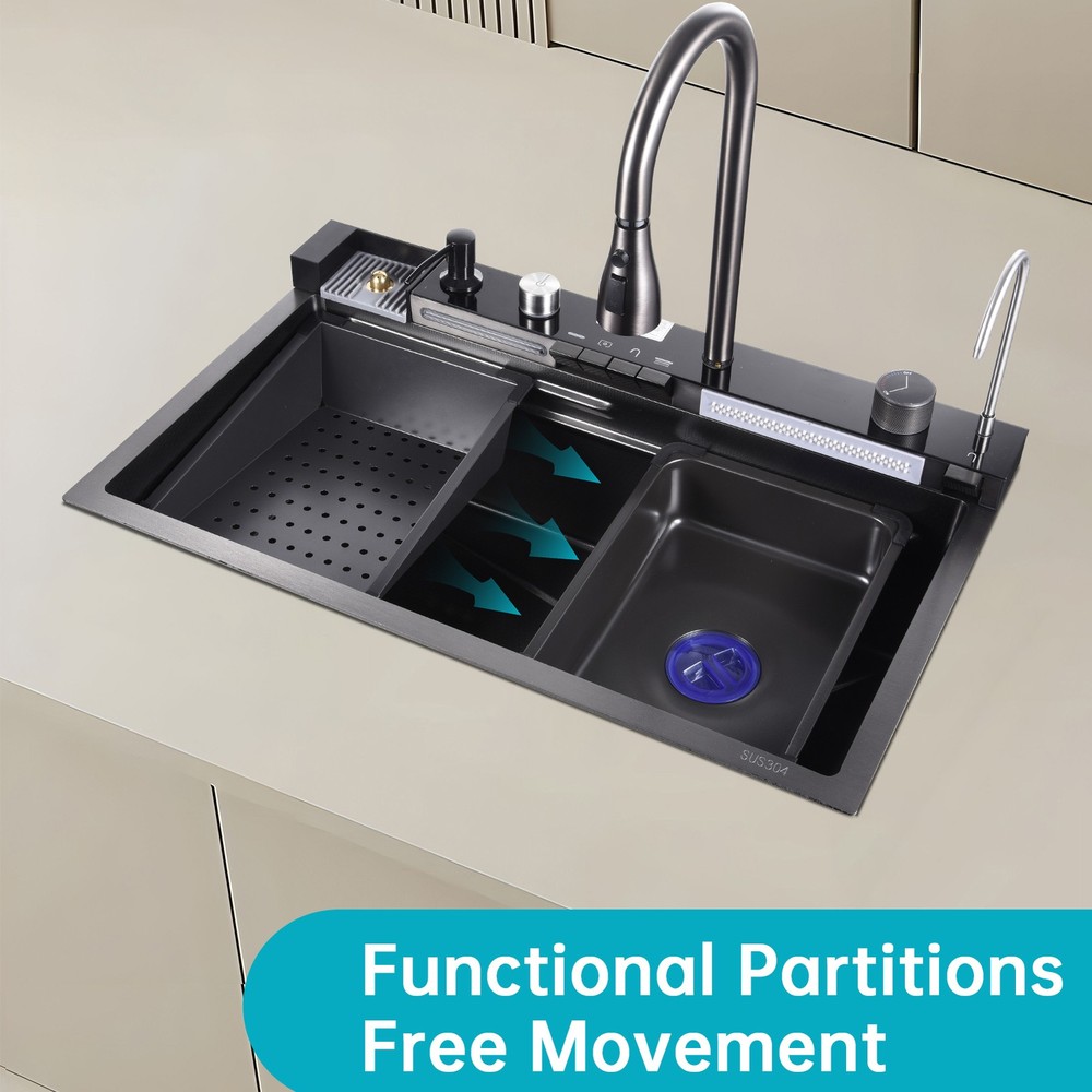Drop in Undermount Kitchen Sink Single Bowl Stainless 30"