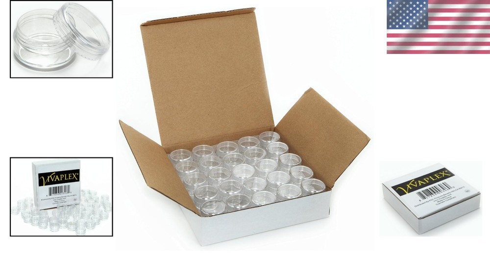 50-Pack Clear 5g Cosmetic Sample Jars