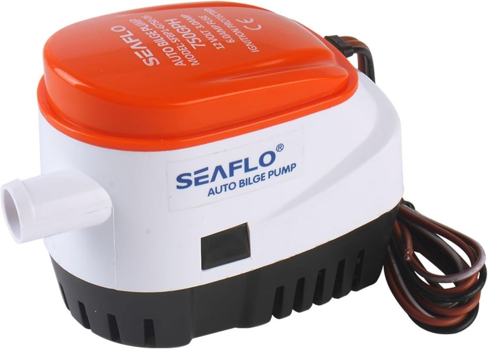 12V 750 GPH Automatic Bilge Pump with Float Switch Compact Marine Water Pump