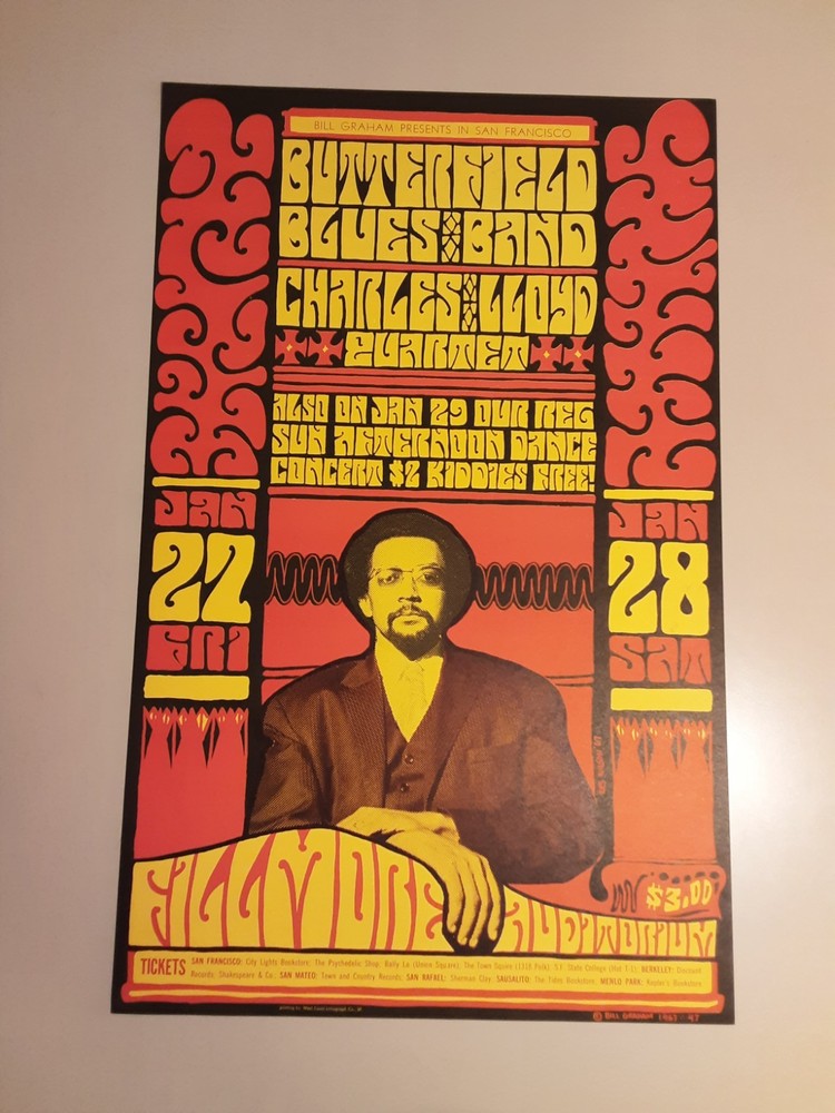 BG-47 POSTER First / Butterfield Blues Band / Charles Lloyd Quartet